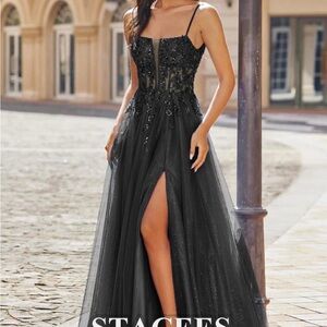 Black Elegant Prom Dress